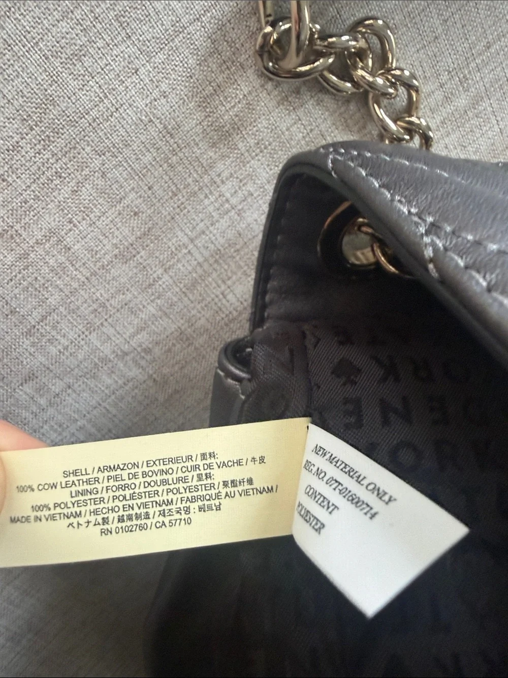 Kate Spade‎ Emelyn Briar Lane Quilted Gunmetal Shoulder Bag